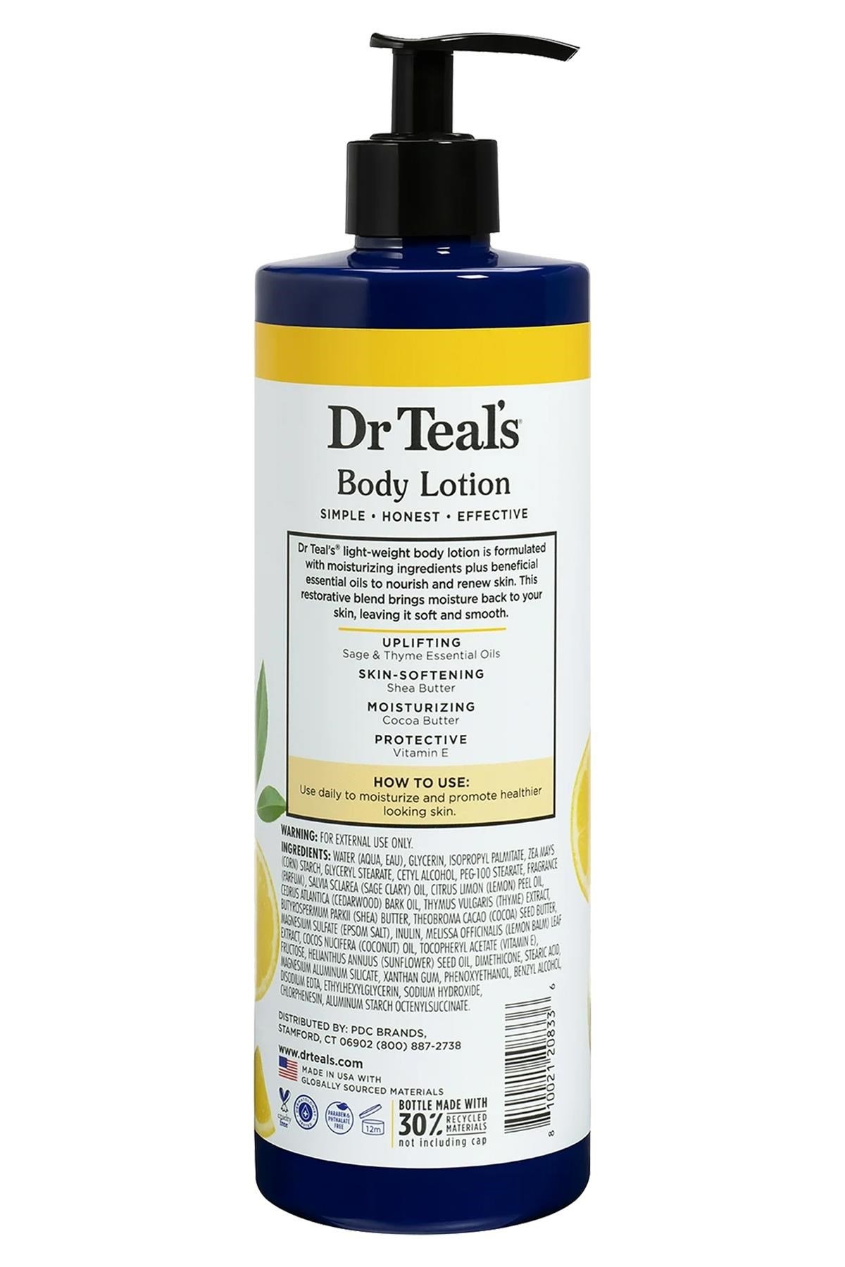 DR.Teals Prebiotic Lemon Balm Nemlendirici Vücut Losyonu 532ML