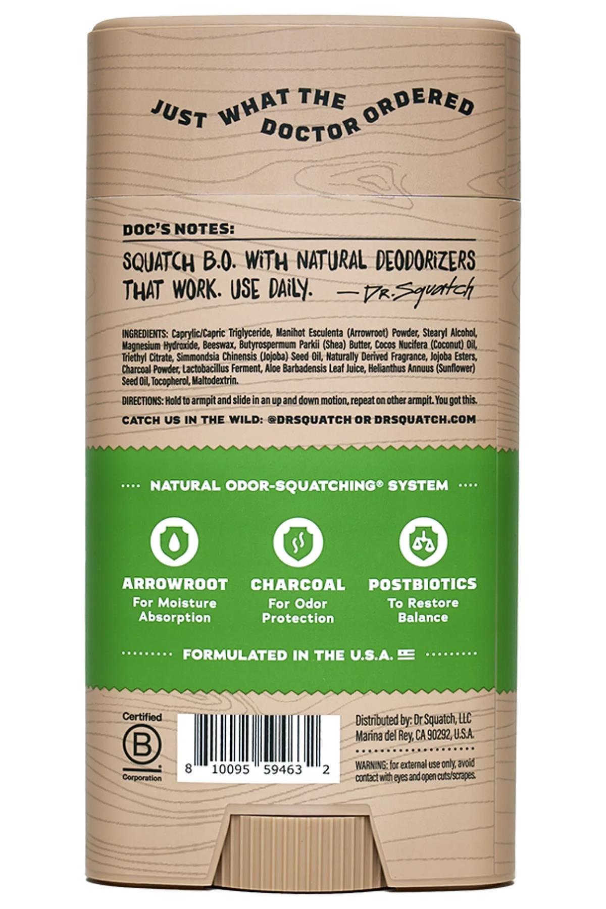 Dr. Squatch Cool Fresh Aloe Alüminyumsuz Stick Deodorant 75GR