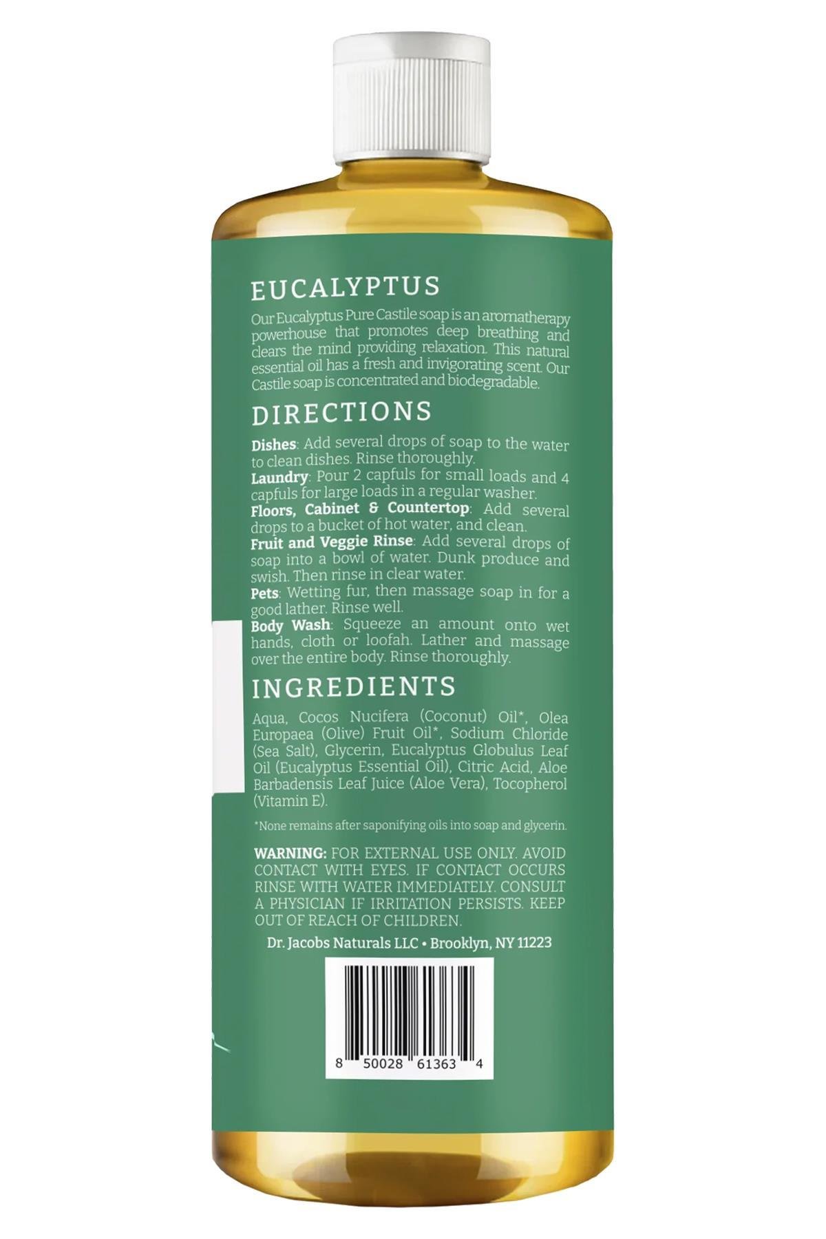 Dr. Jacobs Naturals Okaliptüs Özlü Çok Amaçlı Bitkisel Kastil Sabun 946ML