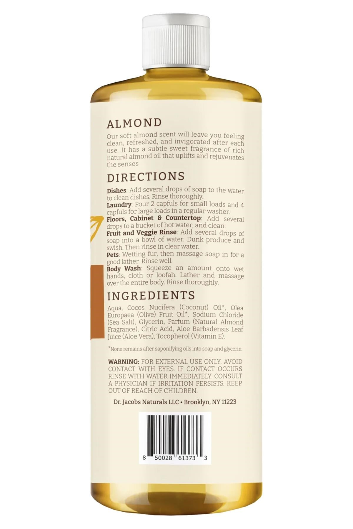 Dr. Jacobs Naturals Badem Özlü Çok Amaçlı Bitkisel Kastil Sabun 946ML