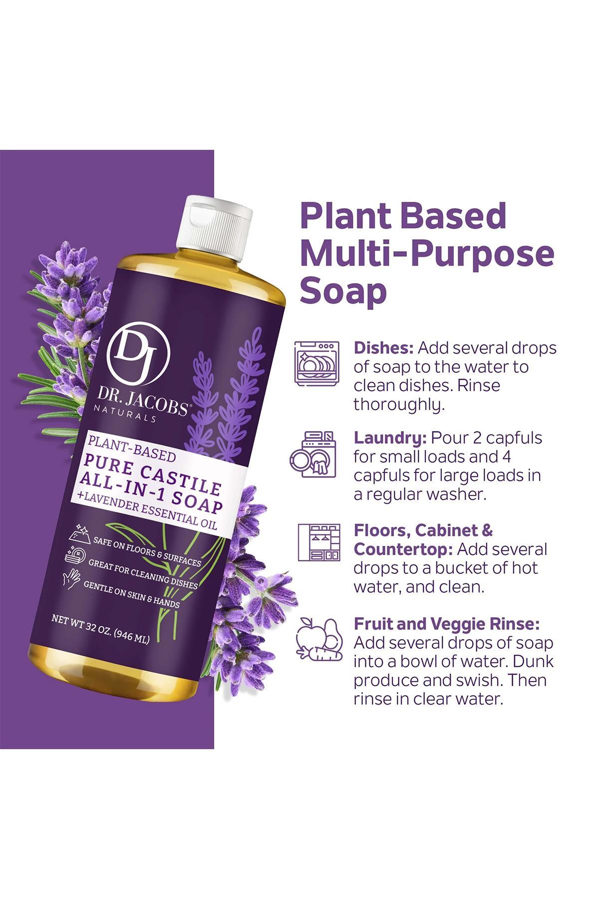 Dr. Jacobs Naturals Lavanta Özlü Çok Amaçlı Bitkisel Kastil Sabun 946ML