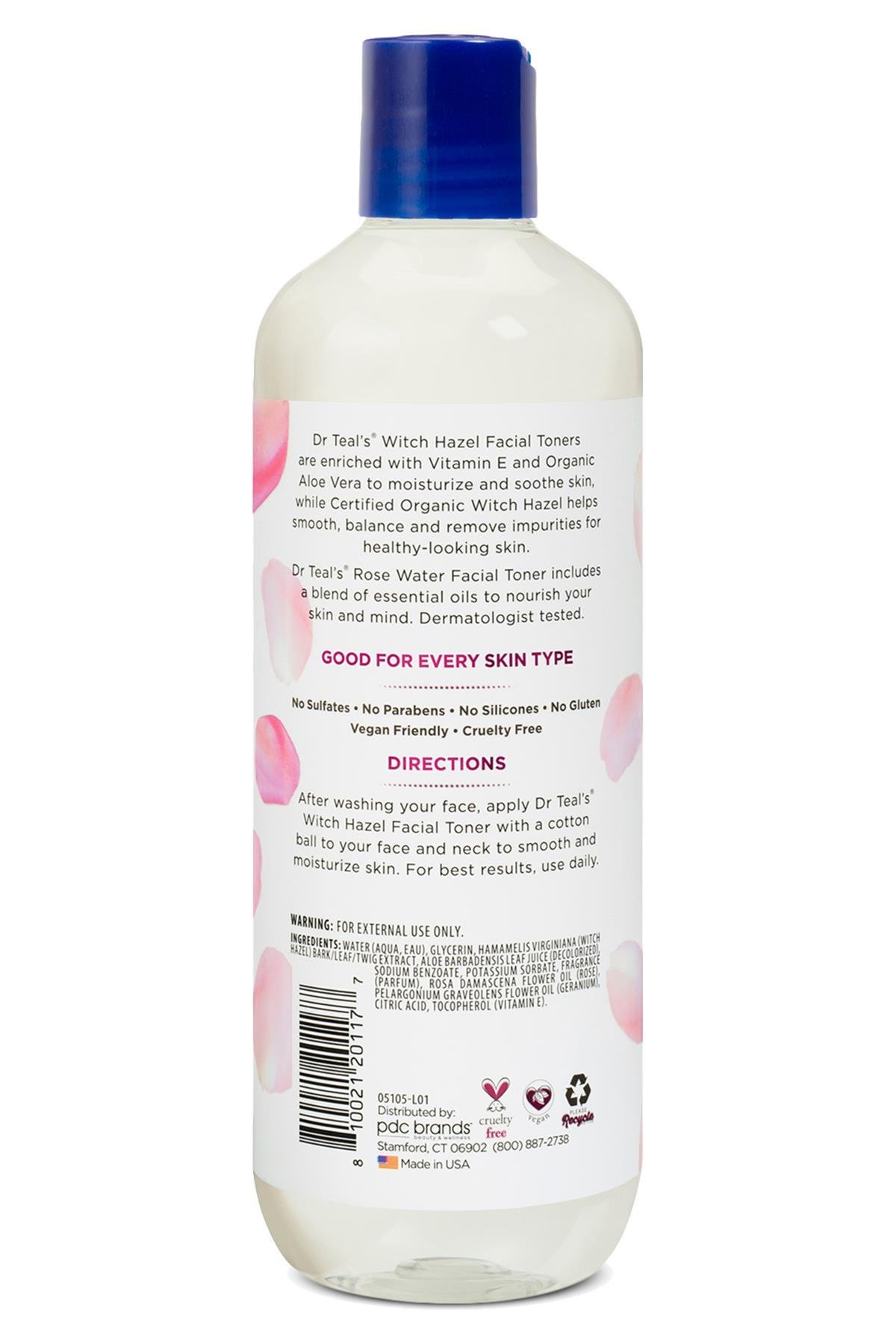Dr.Teals Cadı Fındığı ve Gül Suyu Yüz Toniği 473ML