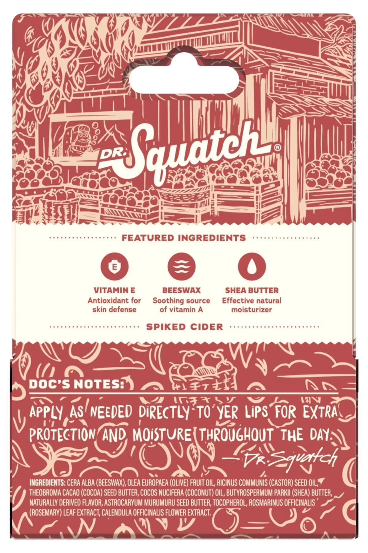 Dr.Squatch Men's Spiked Cider Nemlendirici Dudak Balsamı 2x7GR