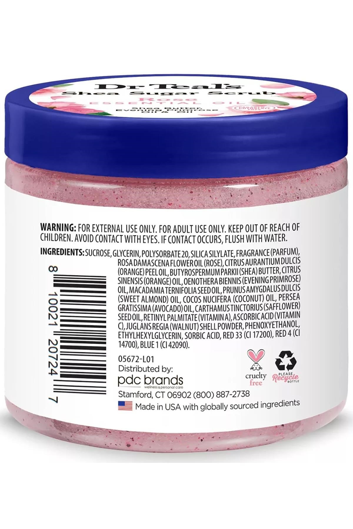 Dr.Teal's Shea Sugar Scrub Rose Vücut Şeker Peeling 538GR
