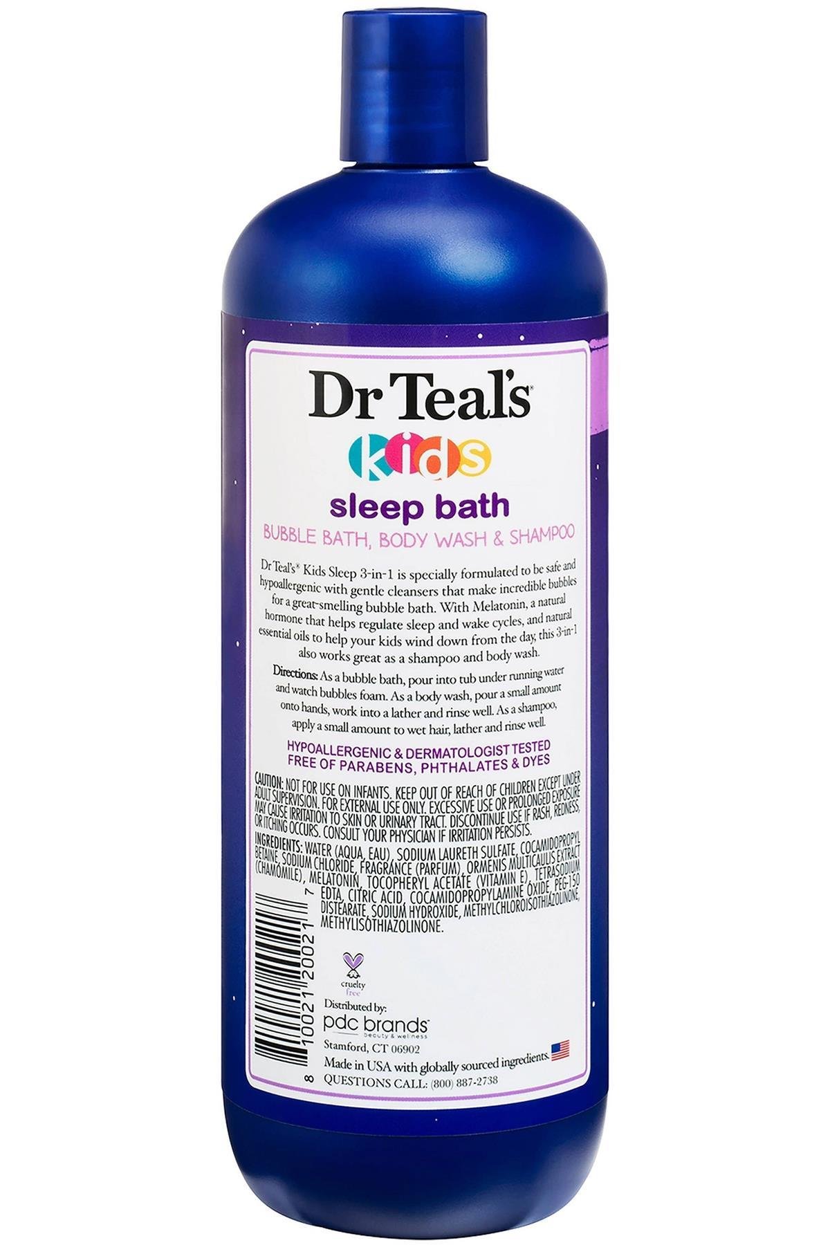 Dr.Teals Kids Sleep Bath 3in1 Banyo Köpüğü + Vücut Şampuanı + Şampuan 591ML