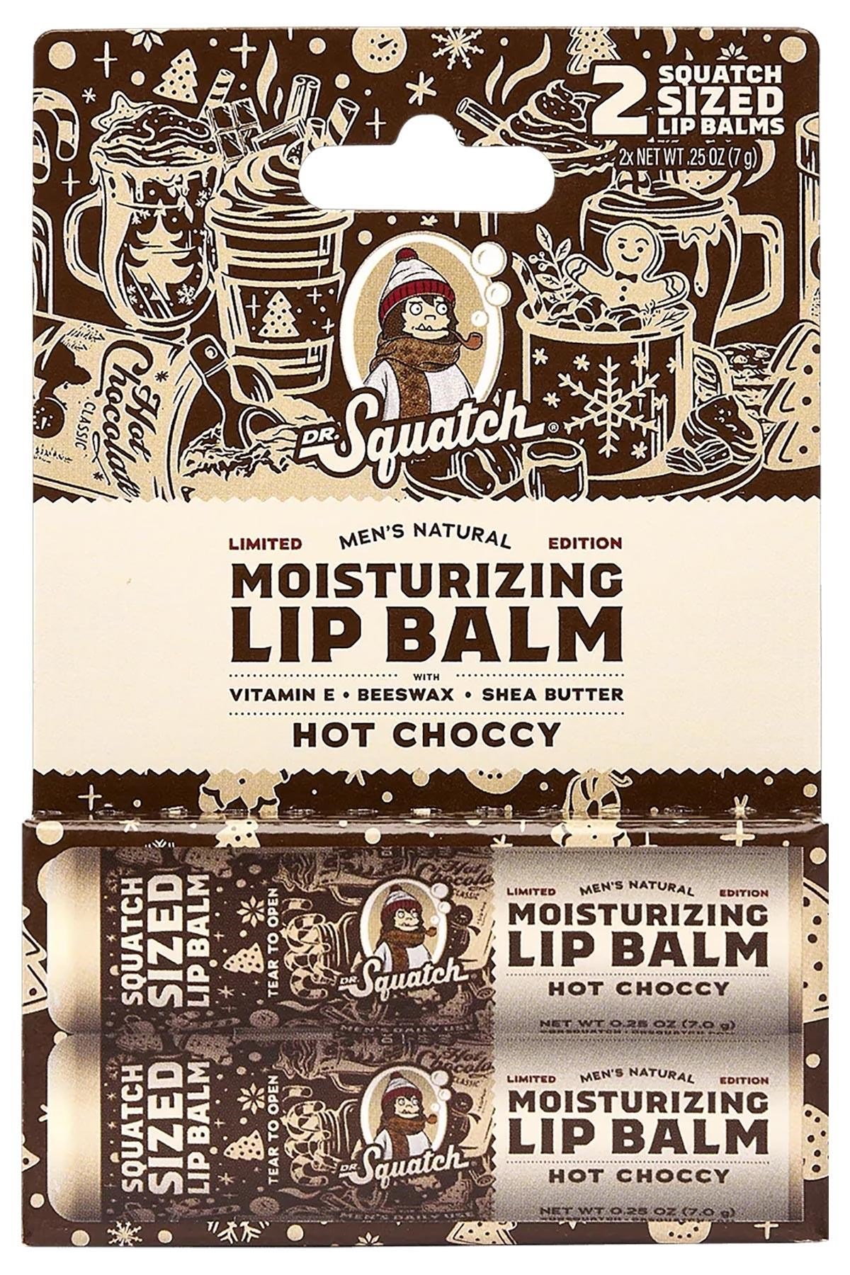 Dr.Squatch Men's Hot Choccy Nemlendirici Dudak Balsamı 2x7GR