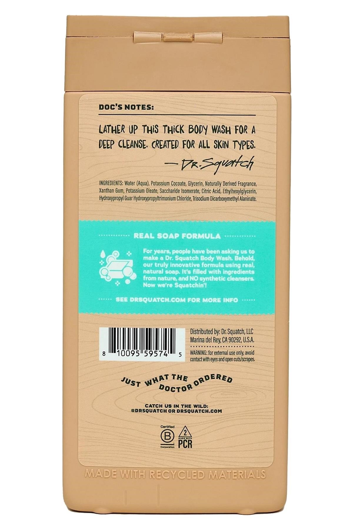 Dr.Squatch Men's Coconut Castaway Duş Jeli 414ML