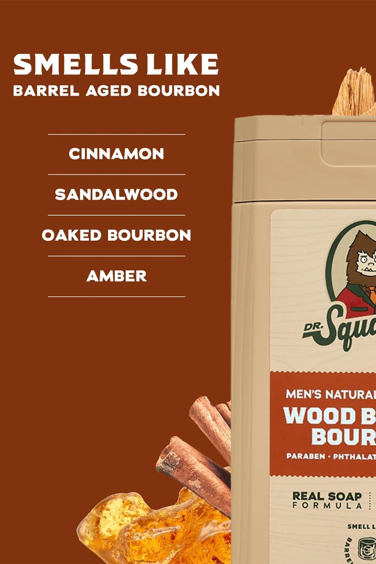 Dr.Squatch Men's Wood Barrel Bourbon Duş Jeli 414ML