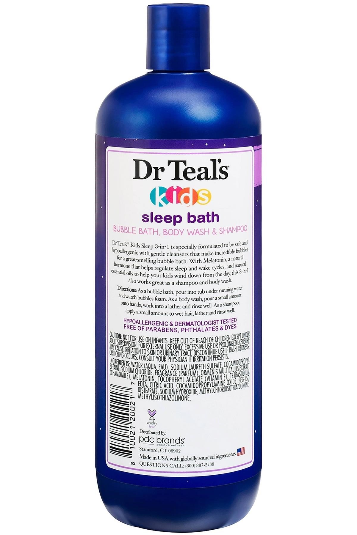 Dr.Teals Kids Sleep Bath 3in1 Banyo Köpüğü + Vücut Şampuanı + Şampuan 591ML