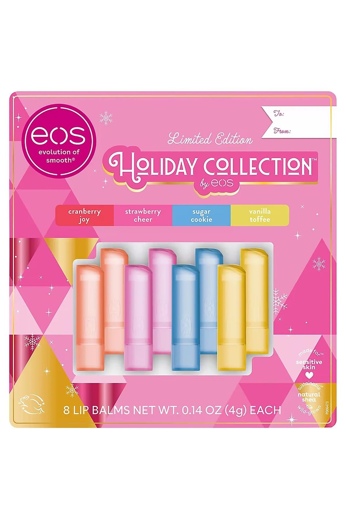 EOS Lip Balm Holiday Collection Dudak Balsamı Çeşit Paketi 8 Adet