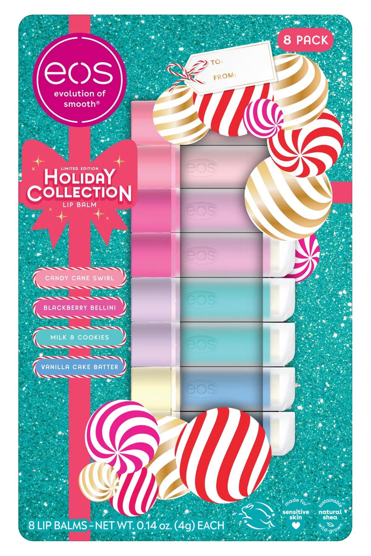 EOS Lip Balm Holiday Collection Dudak Balsamı Çeşit Paketi 8 Adet