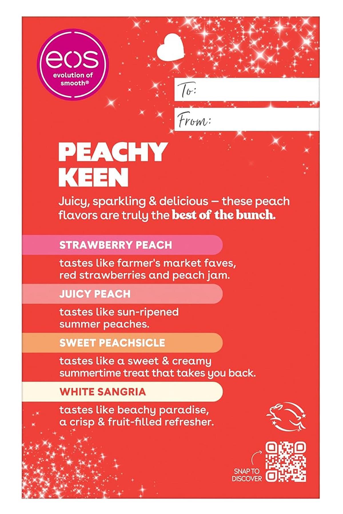 EOS Lip Balm Peachy Keen Dudak Balsamı Çeşit Paketi 4 Adet
