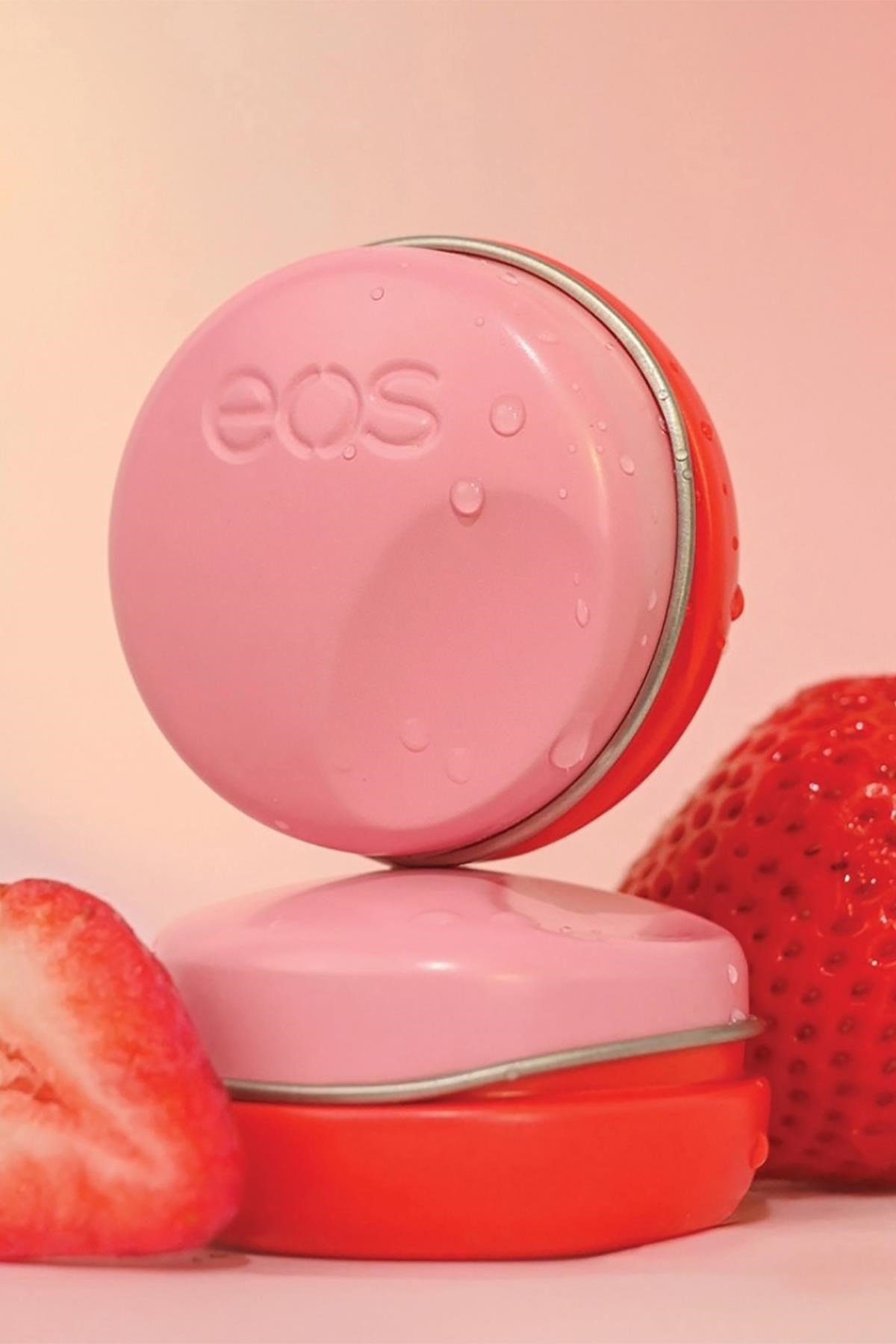 EOS Strawberry Sorbet Bitkisel Vegan Dudak Balsamı 12GR