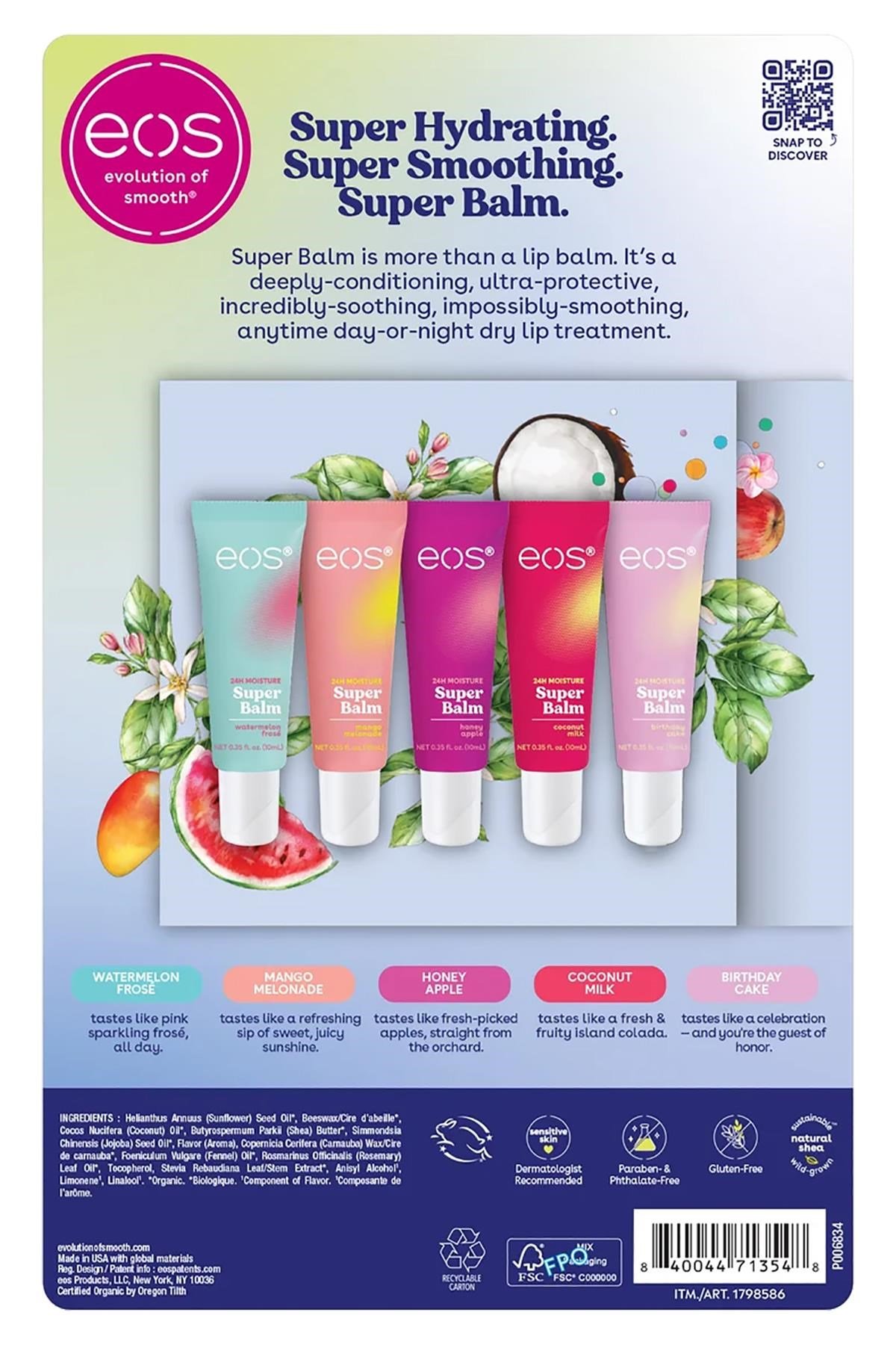 EOS Super Balm Dudak Balsamı Çeşit Paketi 5 Adet
