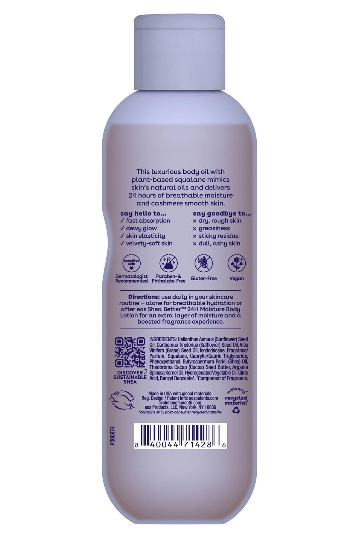 EOS Vanilla Cashmere Nemlendirici Vücut Bakım Yağı 177ML