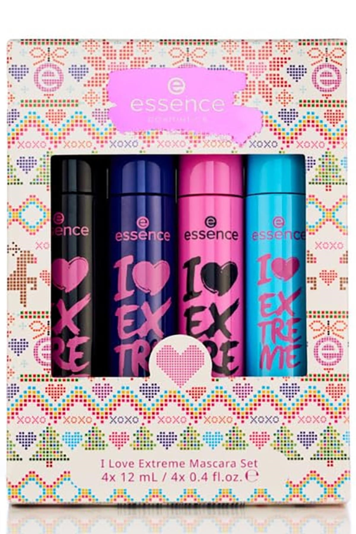 Essence Cosmetics I Love Extreme Maskara Set 4 Parça Siyah