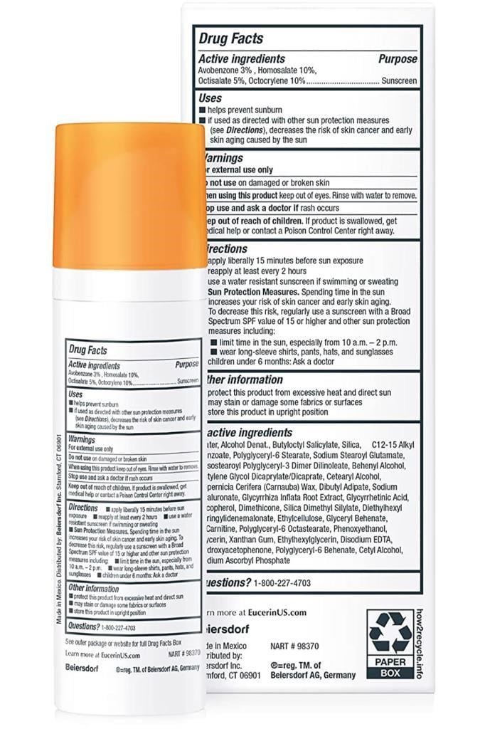 Eucerin Age Defense + Hyaluronic Acid SPF50 Yüz İçin Güneş Koruyucu Losyon 75ML