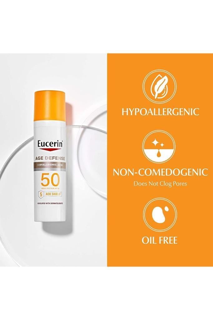 Eucerin Age Defense + Hyaluronic Acid SPF50 Yüz İçin Güneş Koruyucu Losyon 75ML