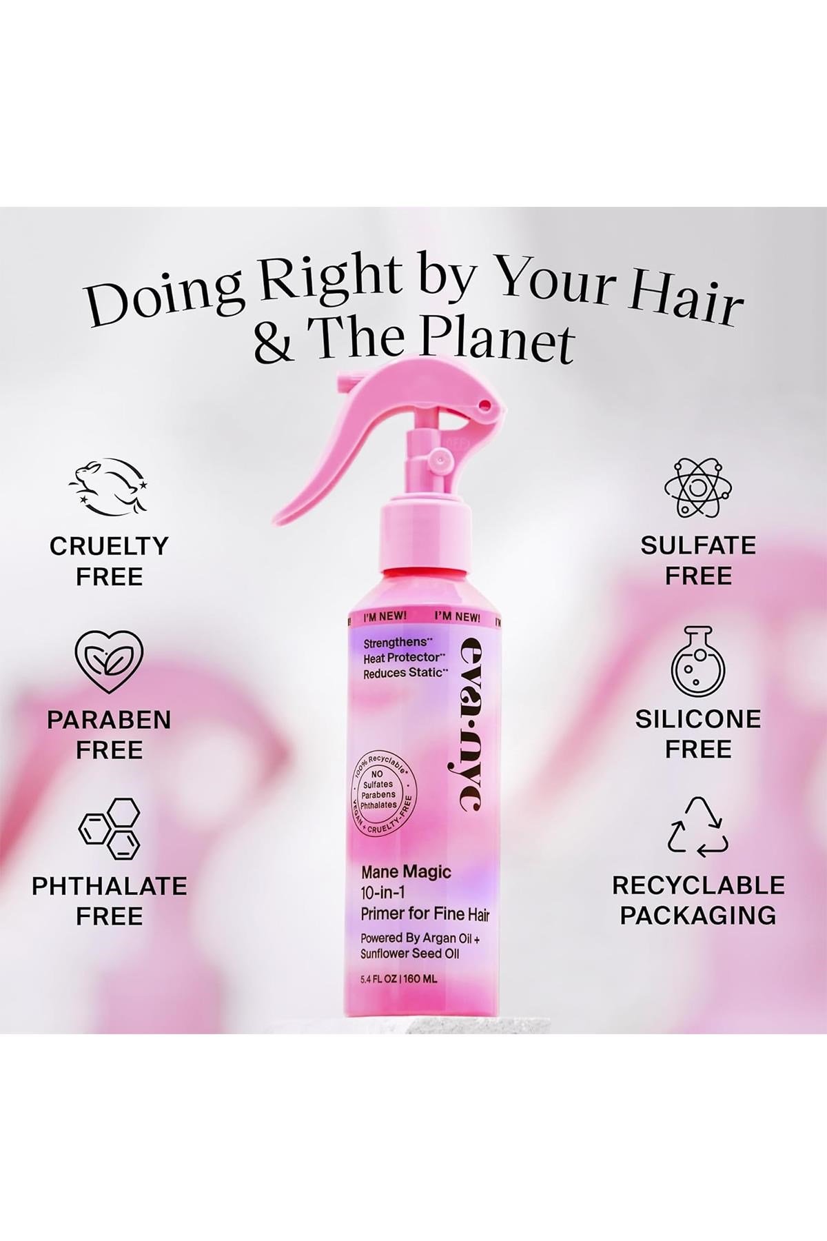 Eva NYC Mane Magic 10-in-1 Primer İnce Telli Saçlar İçin Çok Amaçlı Saç Bakım Spreyi 160ML
