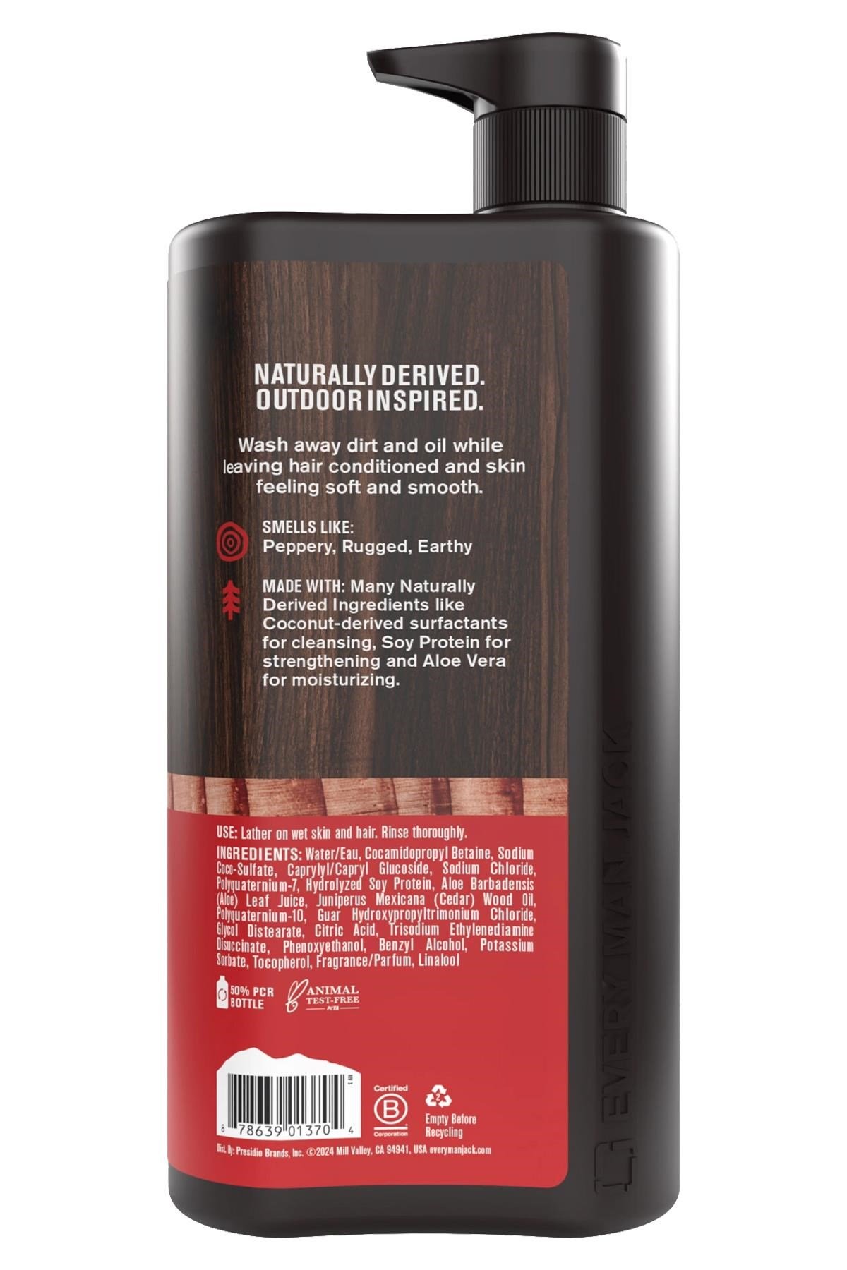 Every Man Jack Cedarwood 3’ü 1 Arada Şampuan Saç Kremi ve Duş Jeli 852ML