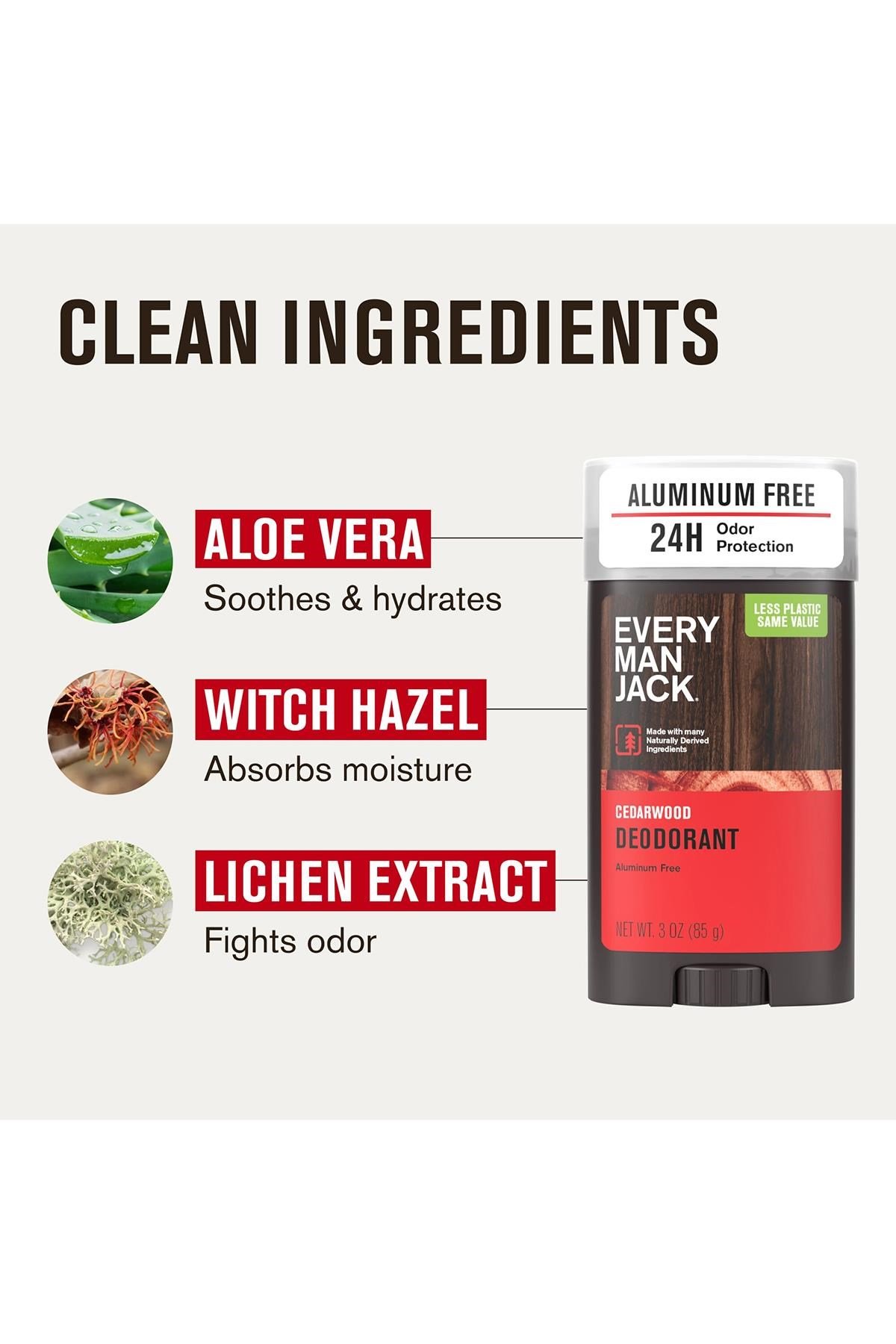 Every Man Jack Cedarwood Alüminyumsuz Stick Deodorant 85GR 