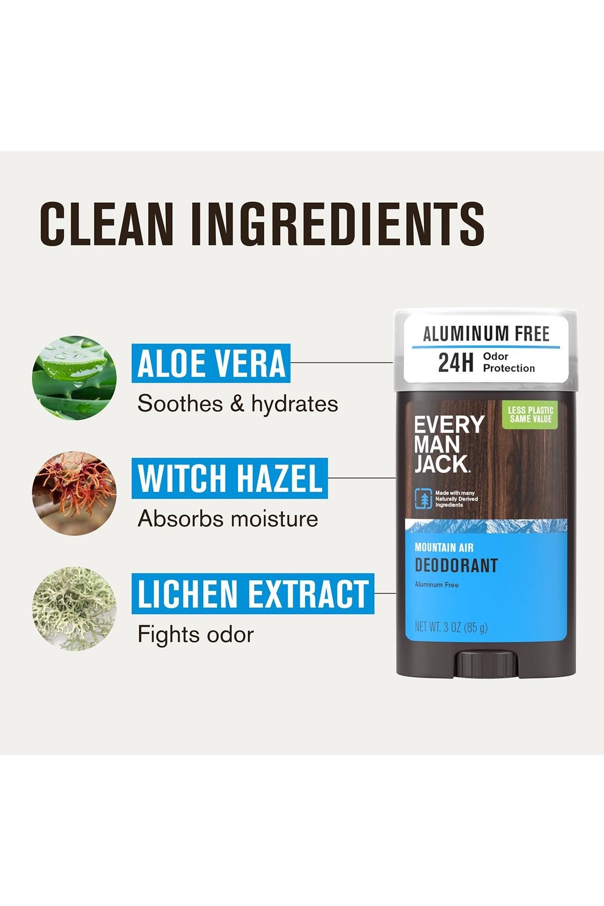 Every Man Jack Mountain Air Alüminyumsuz Stick Deodorant 85GR
