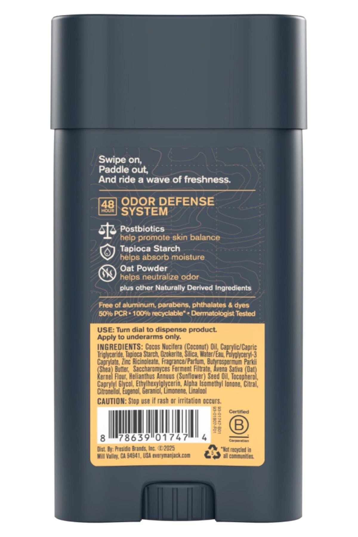 Every Man Jack Pacific Surf Alüminyumsuz Stick Deodorant 73GR