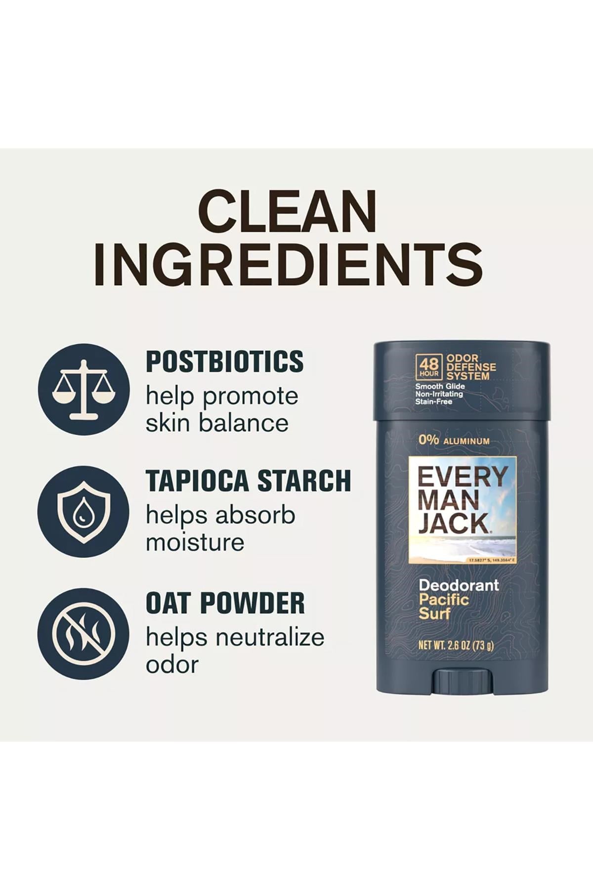 Every Man Jack Pacific Surf Alüminyumsuz Stick Deodorant 73GR