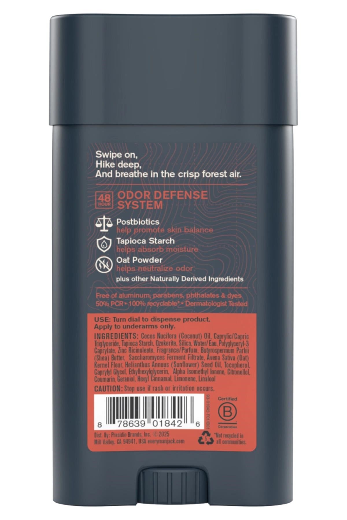 Every Man Jack Redwood Forest Alüminyumsuz Stick Deodorant 73GR