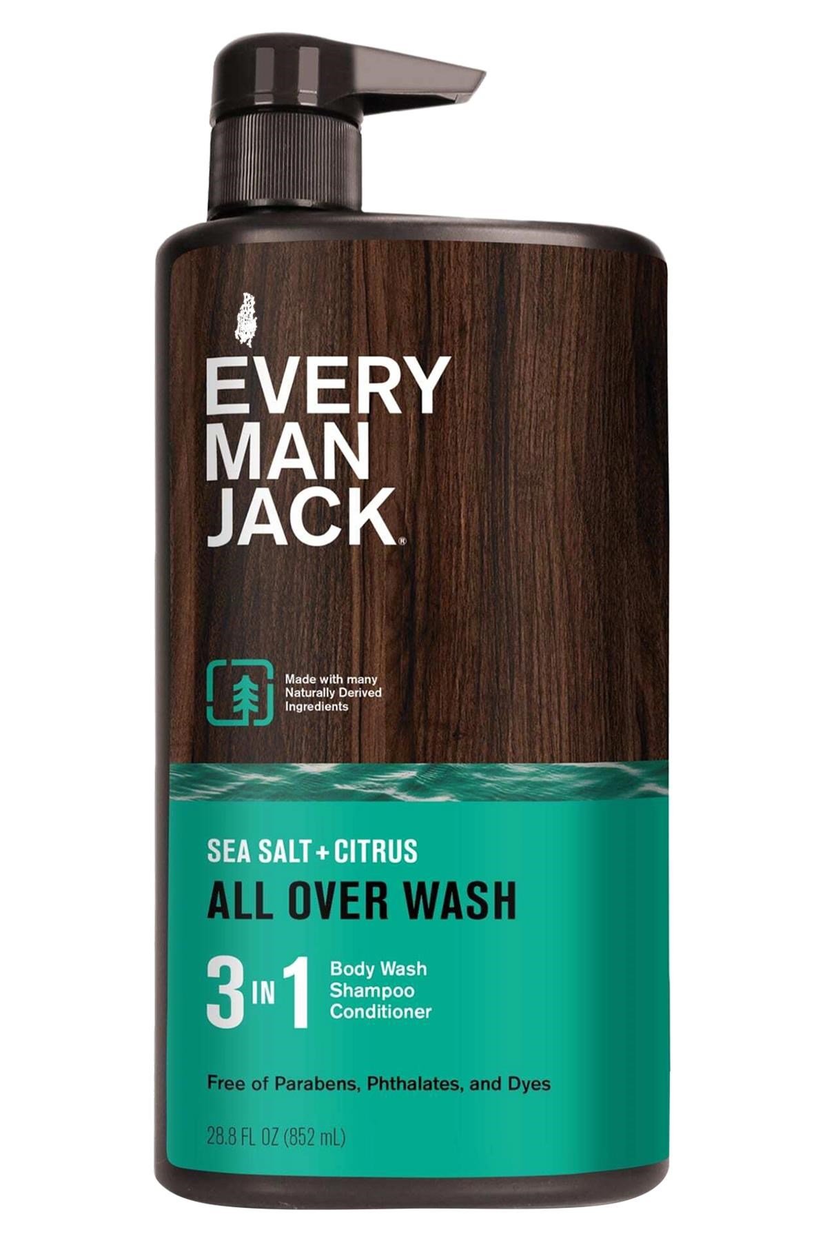 Every Man Jack Sea Salt + Citrus 3’ü 1 Arada Şampuan Saç Kremi ve Duş Jeli 852ML