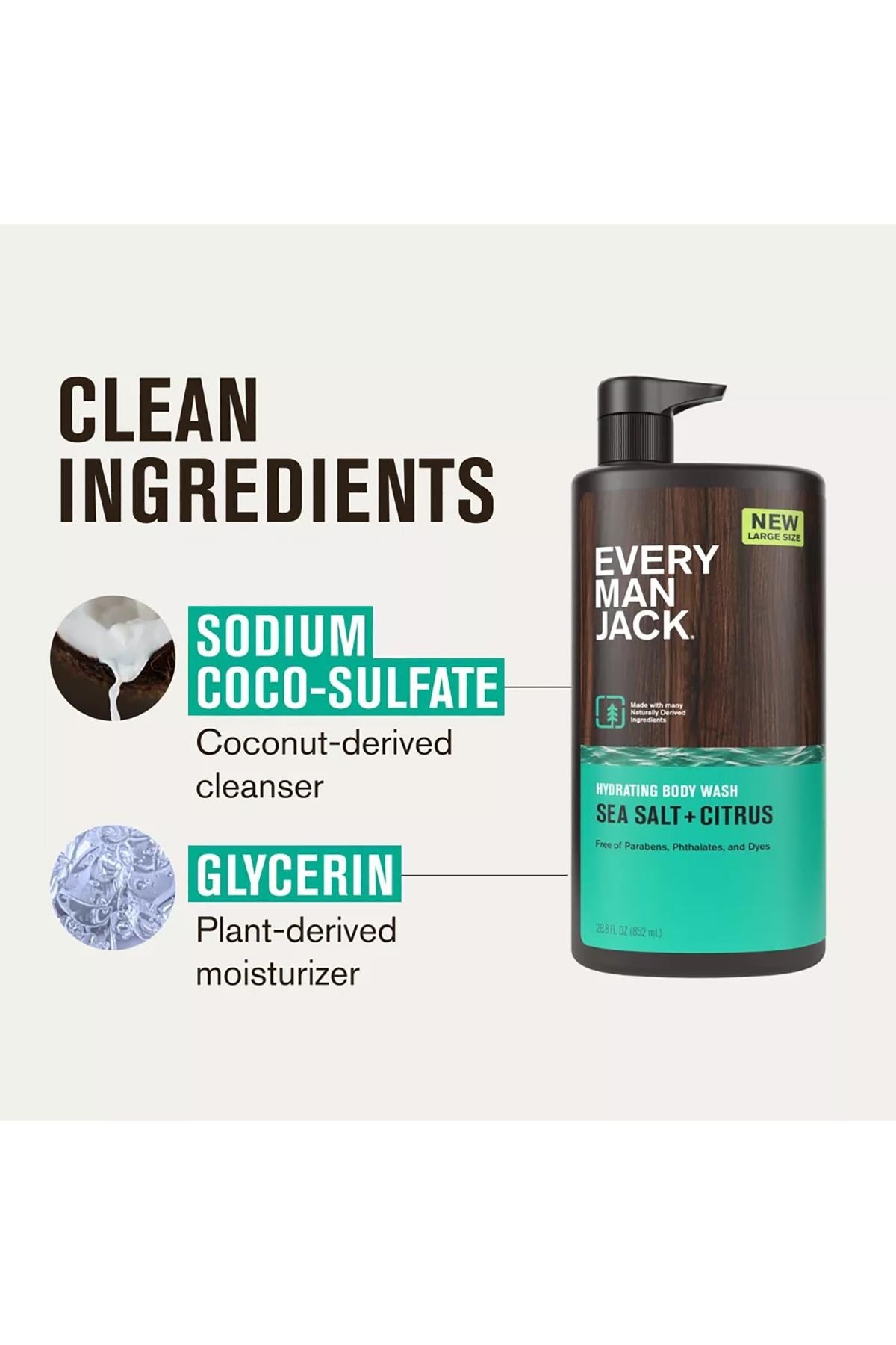 Every Man Jack Sea Salt + Citrus Nemlendirici Duş Jeli 852ML