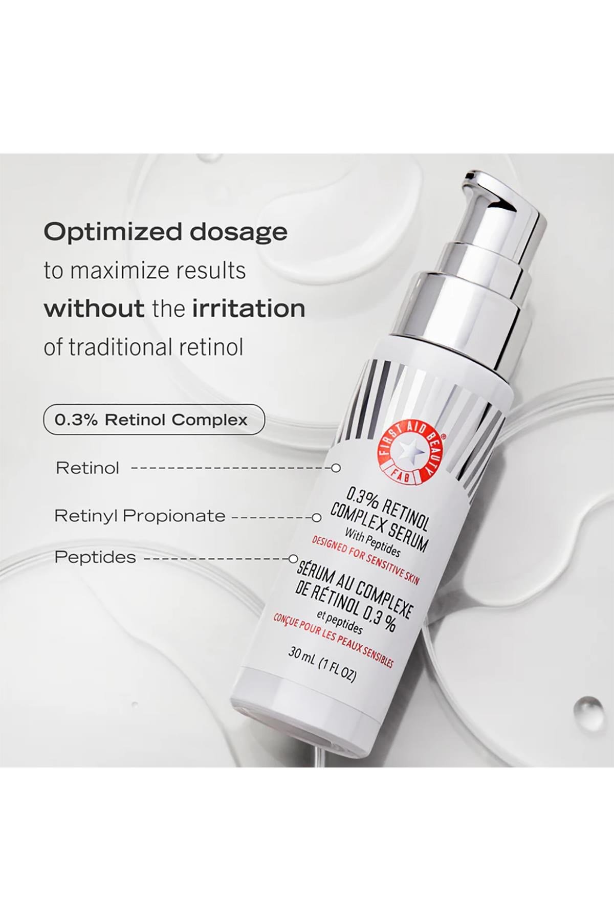 First Aid Beauty Peptitli %0,3 Retinol Kompleks Yüz Serumu 30ML