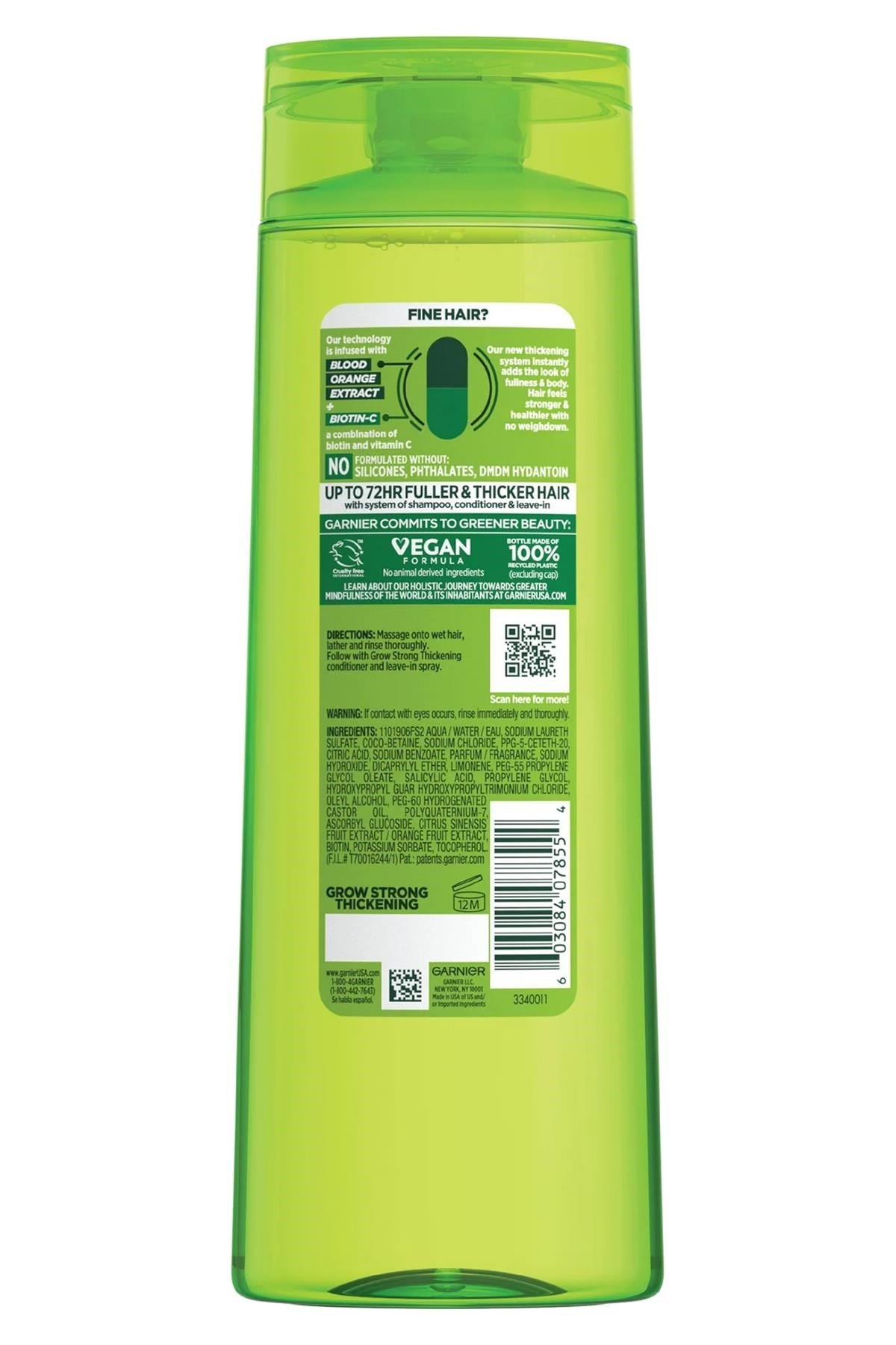 Garnier Fructis Grow Strong + Biotin-C Dolgunlaştırıcı Şampuan 370ML