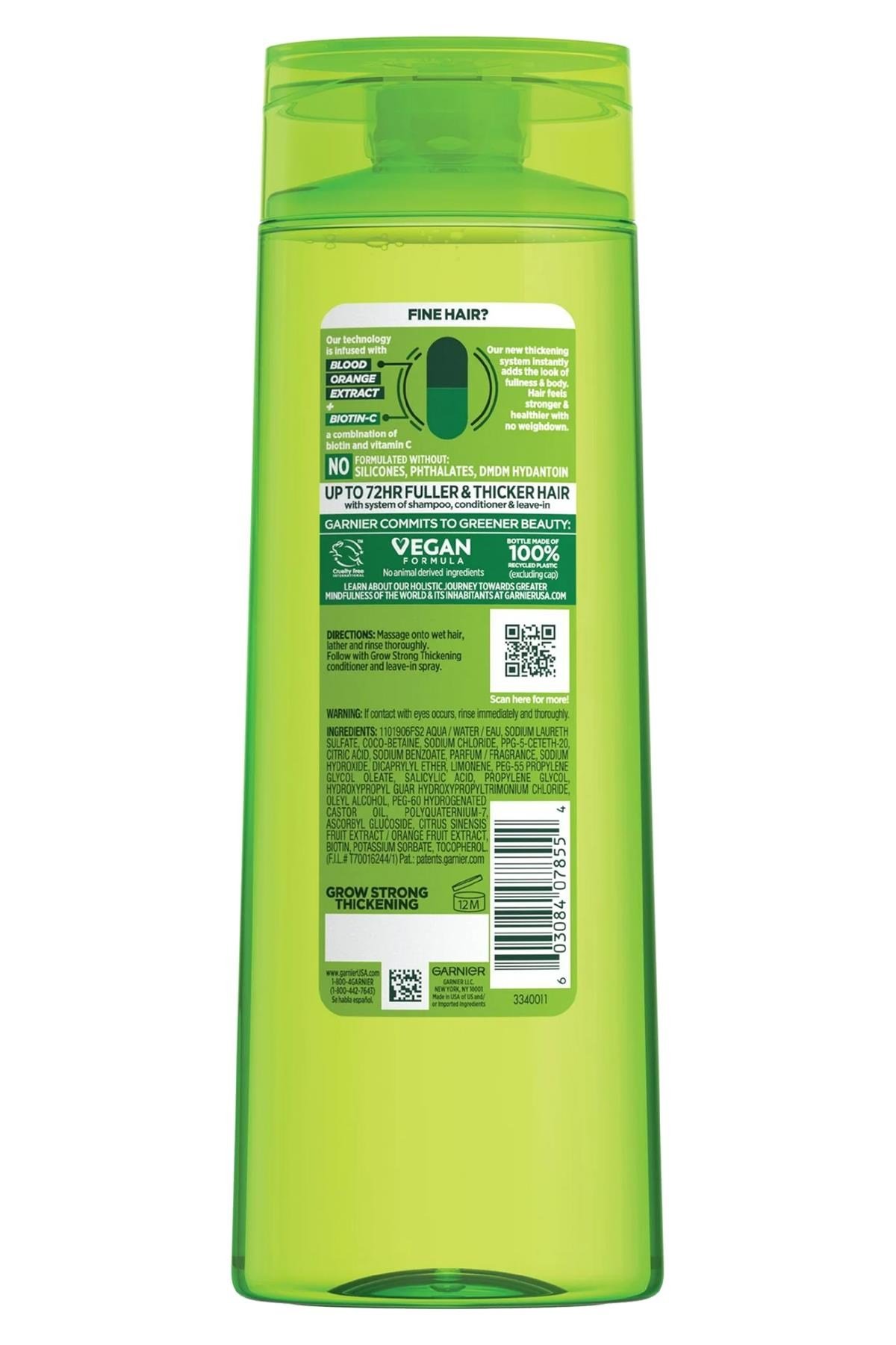 Garnier Fructis Grow Strong + Biotin-C Dolgunlaştırıcı Şampuan 370ML