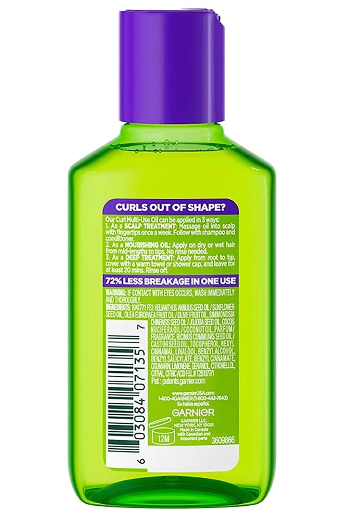 Garnier Fructis Kıvırcık ve Dalgalı Saçlara Özel Çok Amaçlı Saç Bakım Yağı 111ML