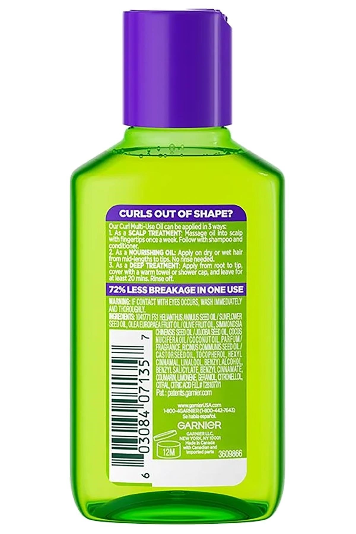 Garnier Fructis Kıvırcık ve Dalgalı Saçlara Özel Çok Amaçlı Saç Bakım Yağı 111ML