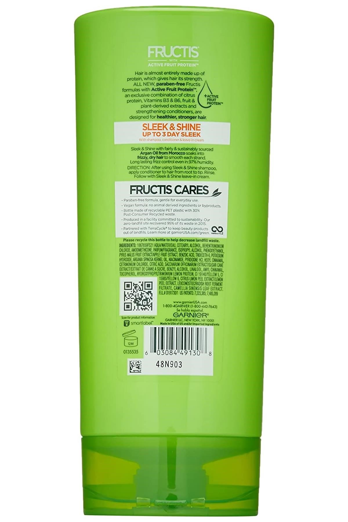 Garnier Fructis Sleek Shine Argan Yağlı Elektriklenme Karşıtı Saç Kremi 621ML