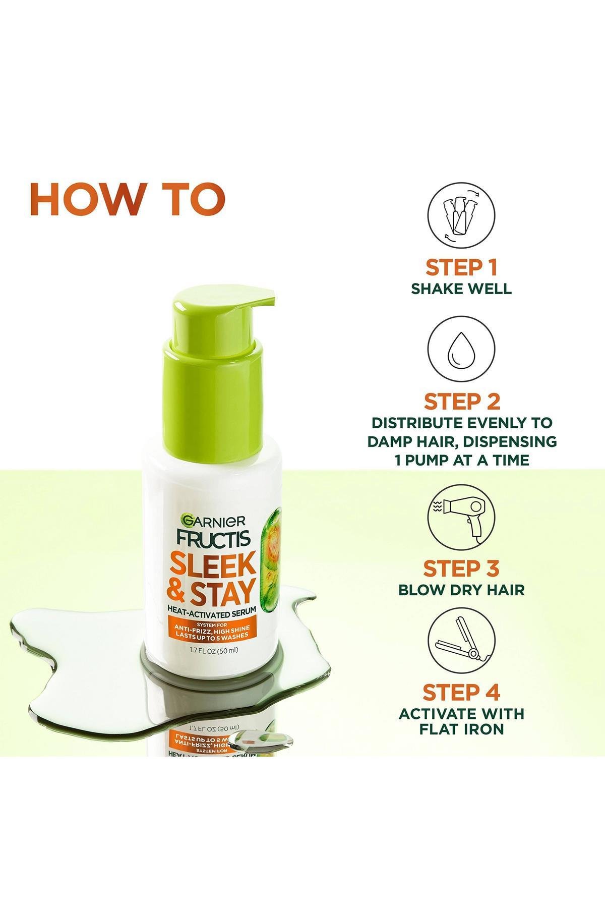 Garnier Fructis Sleek & Stay Isı İle Aktive Olan Saç Serumu 50ML