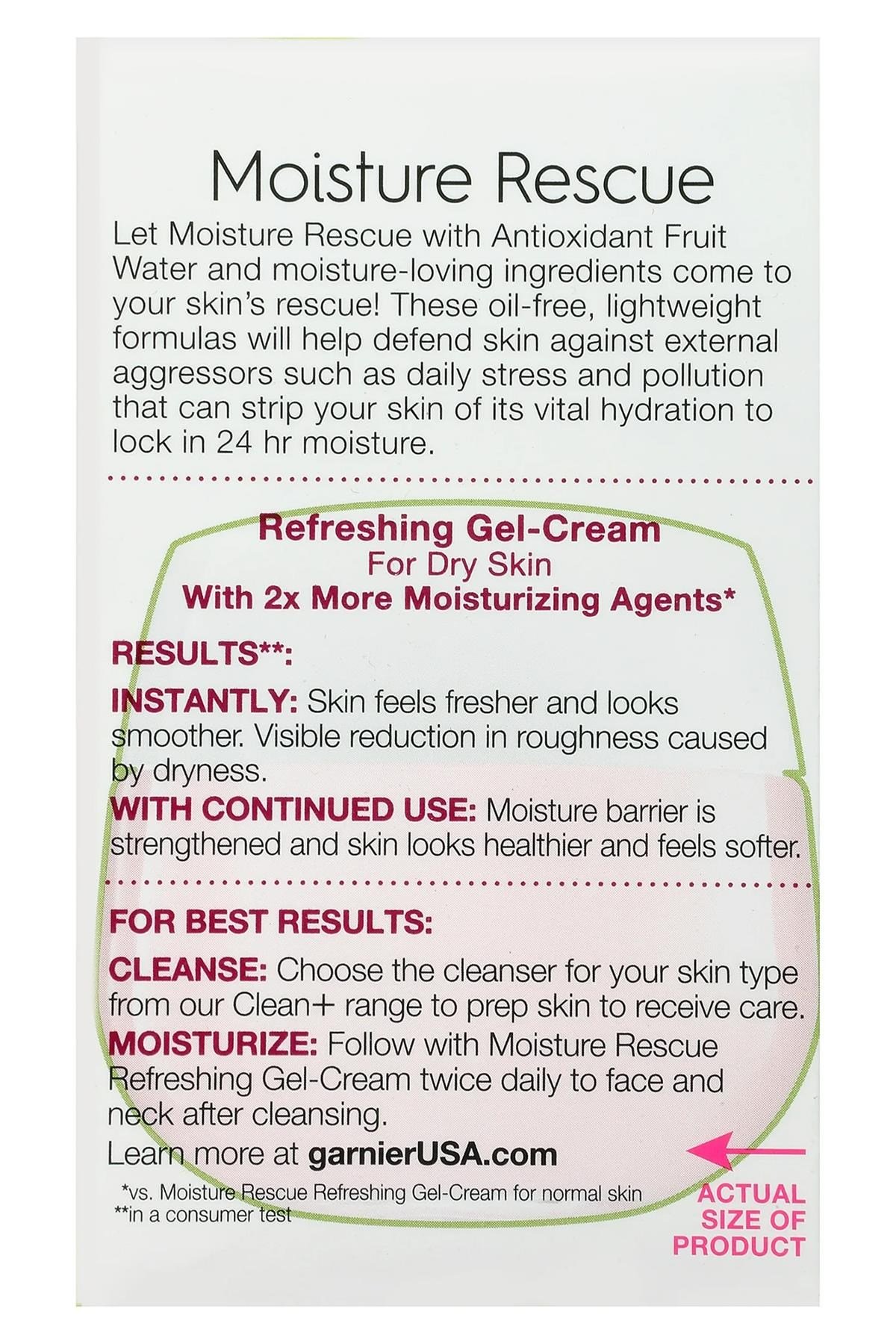 Garnier Skin Active Moisture Rescue Nemlendirici Yüz Kremi Kuru Ciltler 50GR