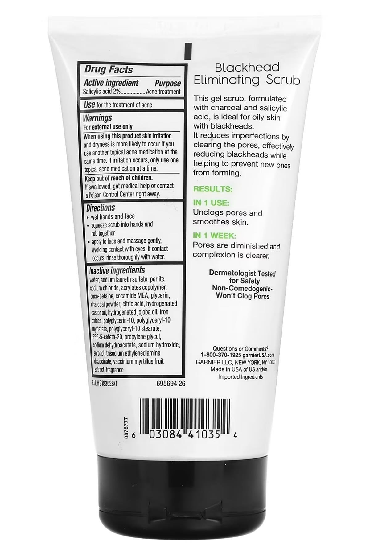 Garnier SkinActive Siyah Nokta Karşıtı Kömürlü Yüz Peelingi 150ML