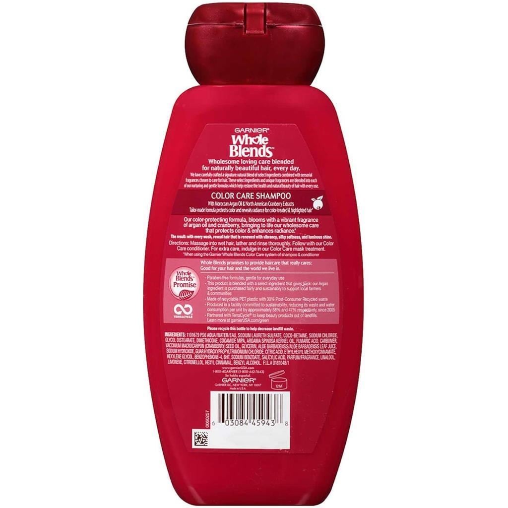 Garnier Whole Blends Argan Yağı ve Kızılcık Özlü Renk Bakım Şampuanı 370ML
