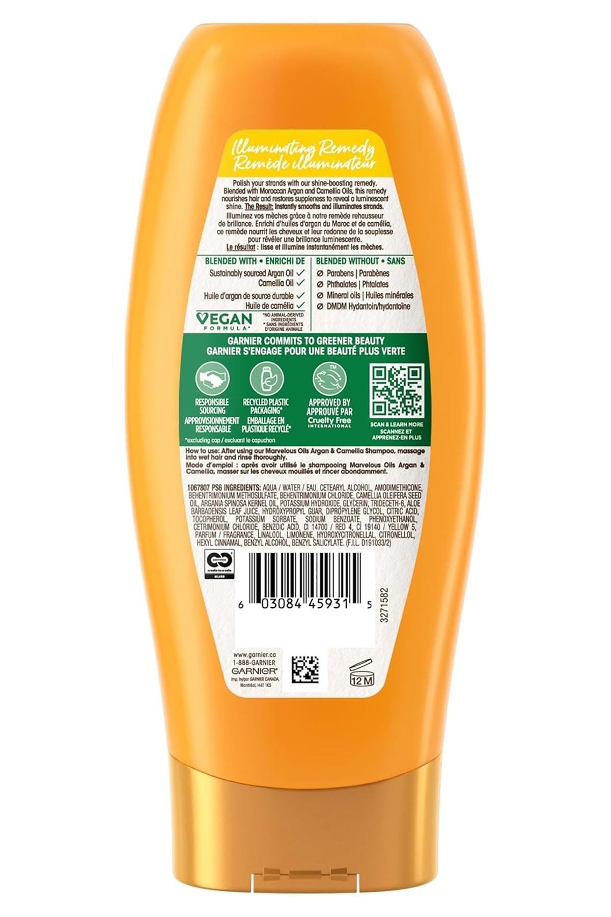 Garnier Whole Blends Fas Argan ve Kamelya Yağı Özlü Parlaklık Saç Kremi 370ML