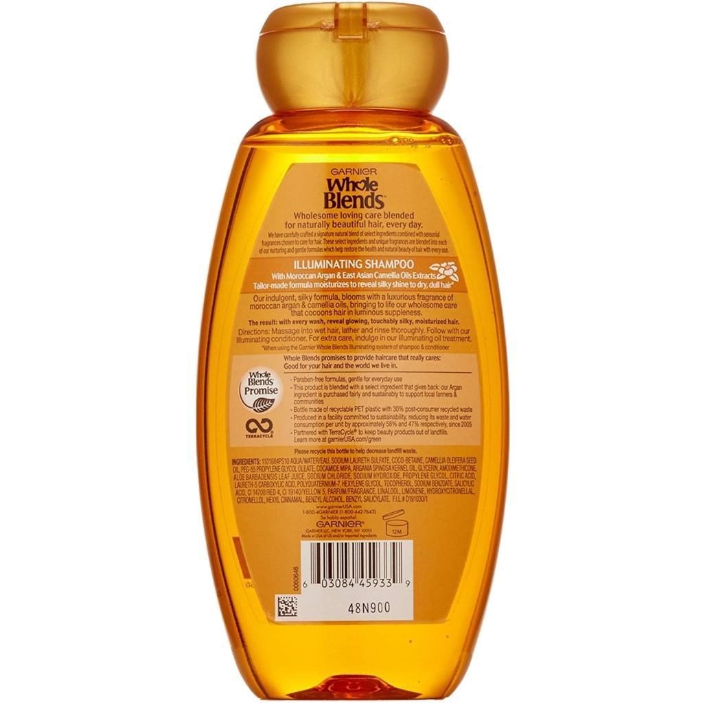 Garnier Whole Blends Fas Argan ve Kamelya Yağı Özlü Parlaklık Şampuanı 370ML