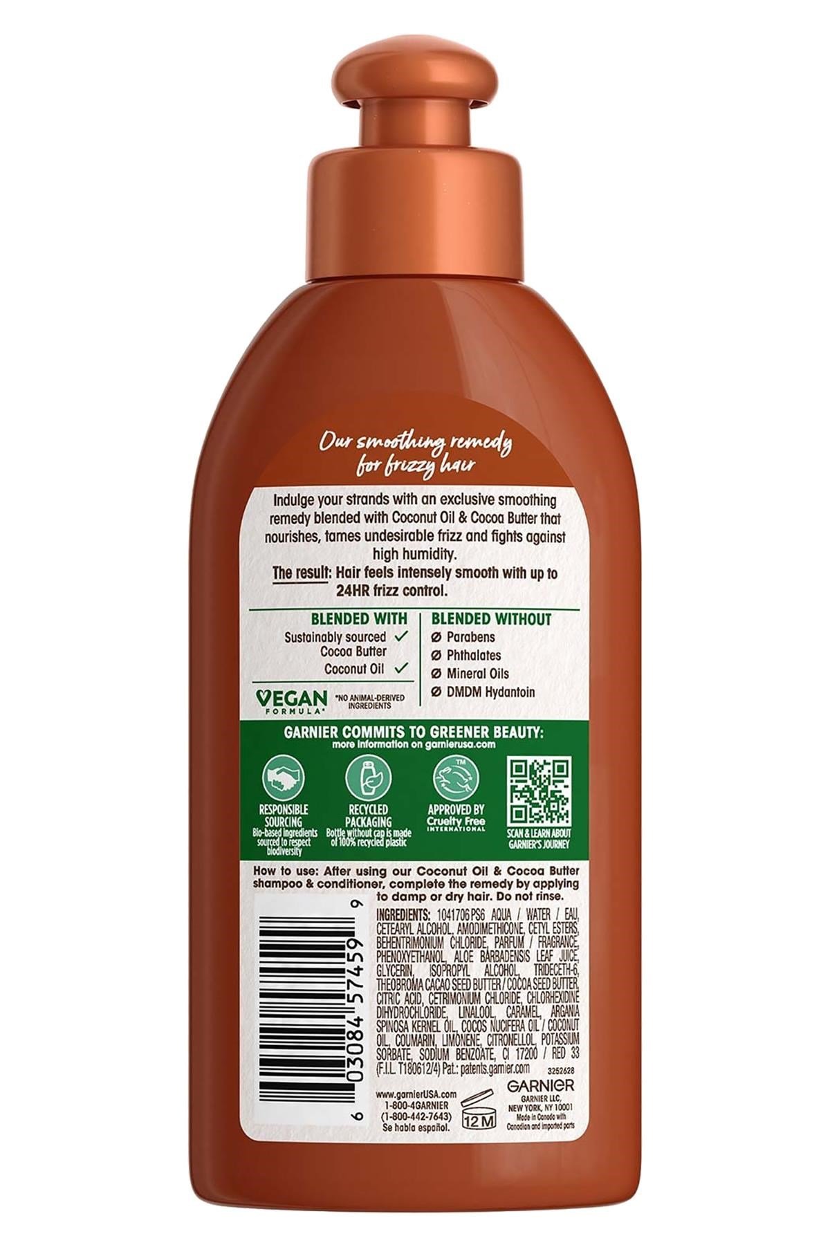 Garnier Whole Blends Hindistan Cevizi ve Kakao Yağı Özlü Pürüzsüzleştirici Durulanmayan Saç Kremi 150ML