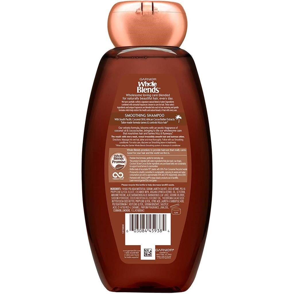 Garnier Whole Blends Hindistan Cevizi ve Kakao Yağı Özlü Pürüzsüzleştirici Şampuan 370ML