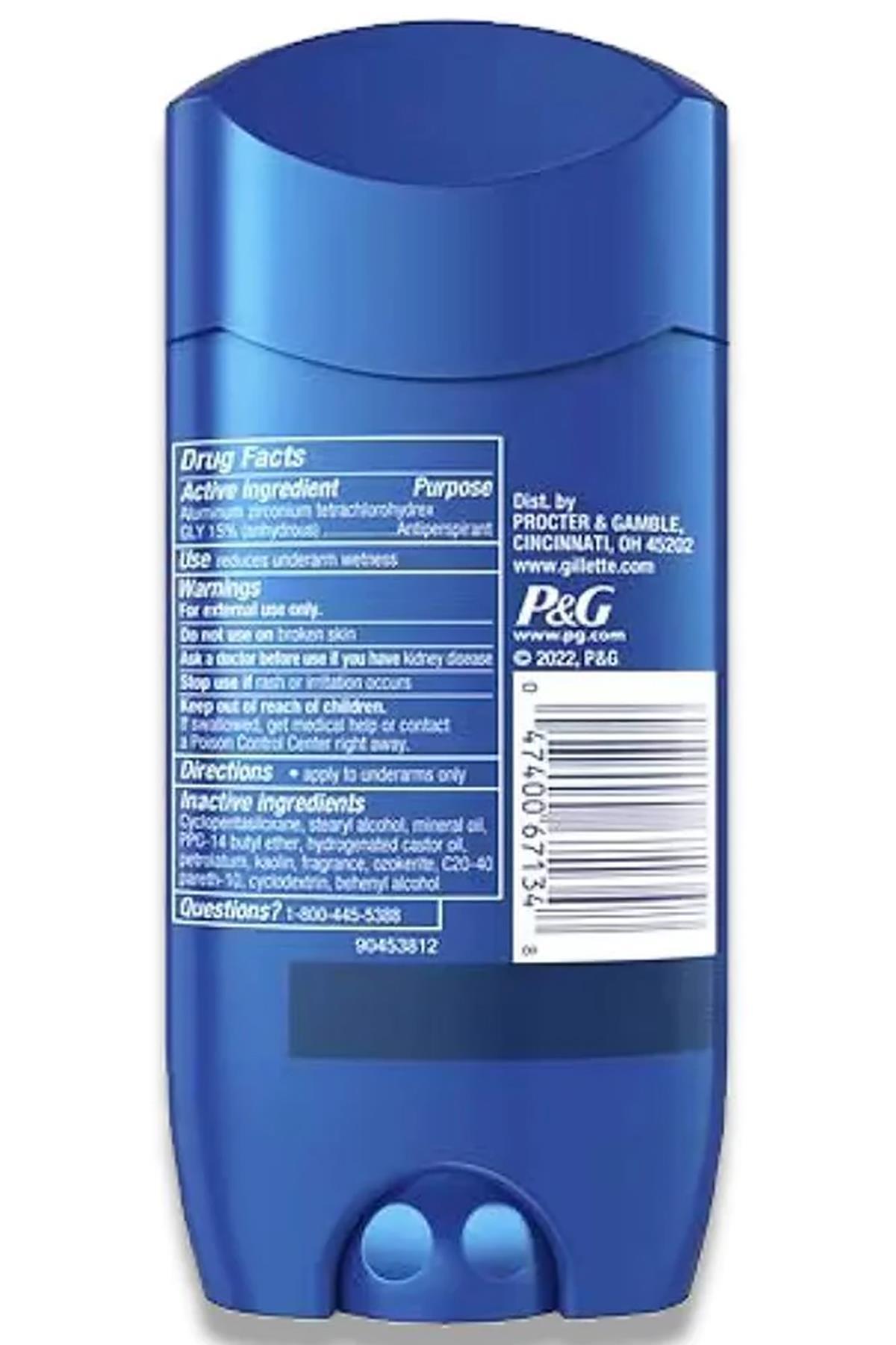 Gillette Dry Shield Cool Wave Antiperspirant Stick Deodorant 96GR