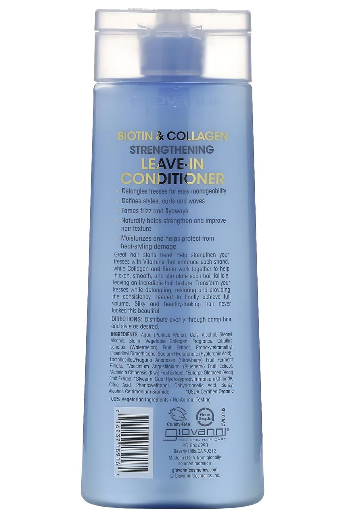 Giovanni Biotin & Collagen Güçlendirici Durulanmayan Saç Kremi 250ML