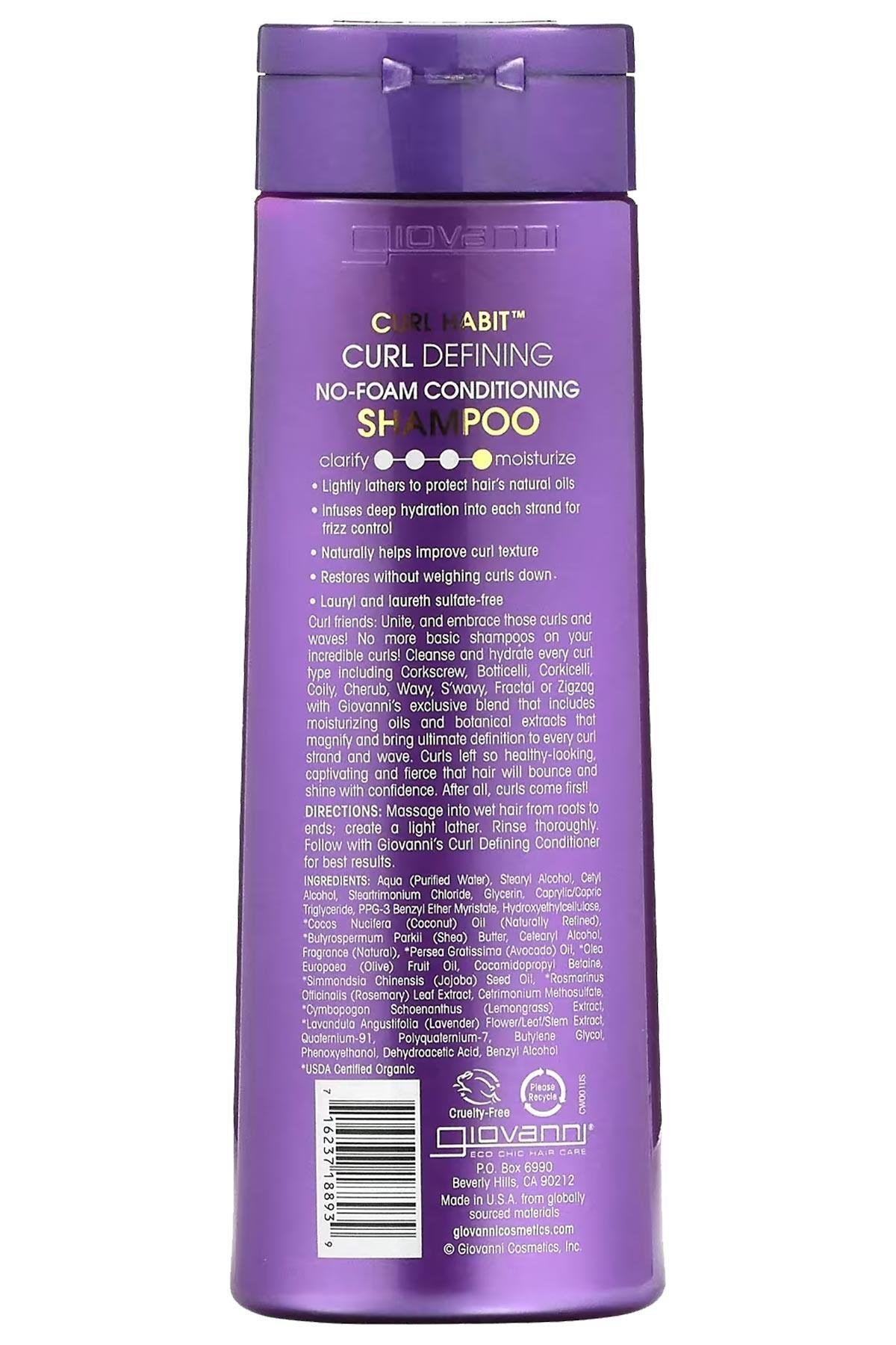 Giovanni Curl Habit Bukle Belirginleştirici Köpüksüz Bakım Şampuanı 399ML