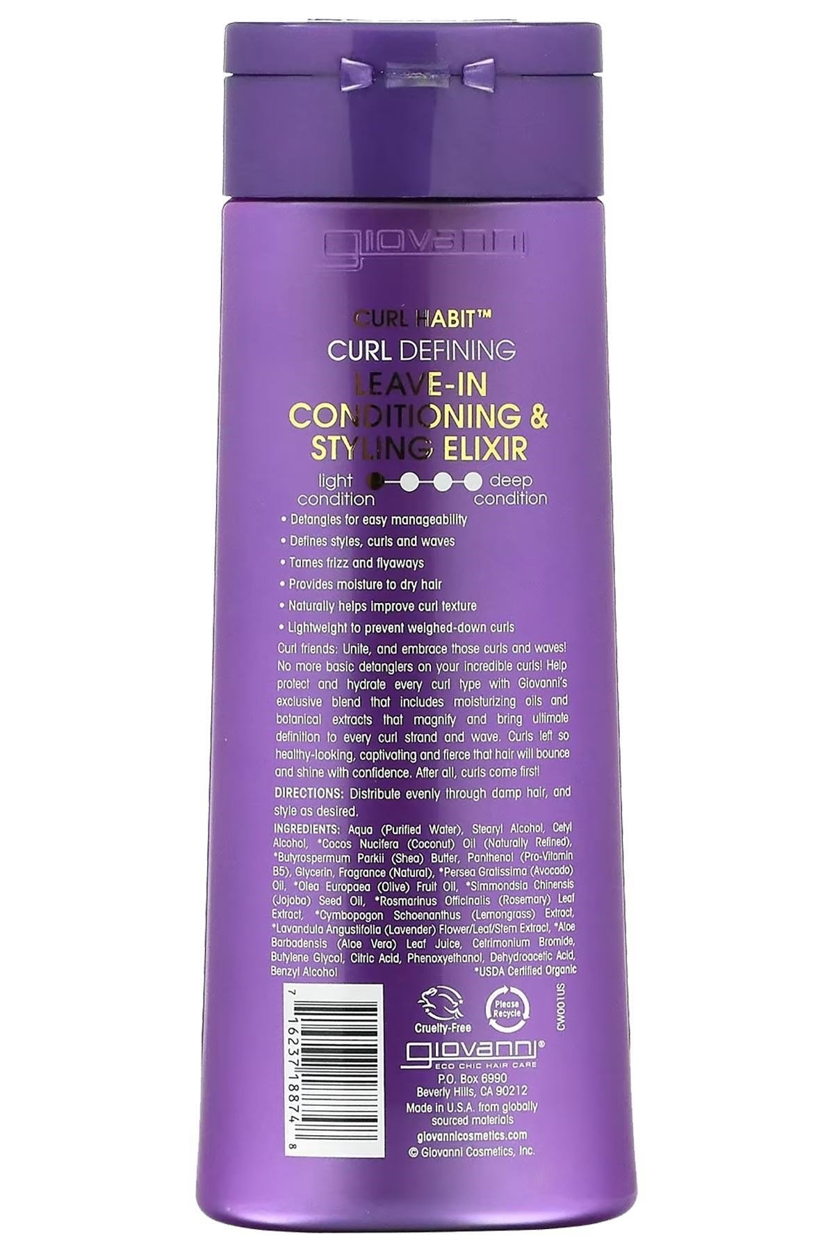 Giovanni Curl Habit Bukle Belirginleştirici Durulanmayan Saç Kremi 250ML