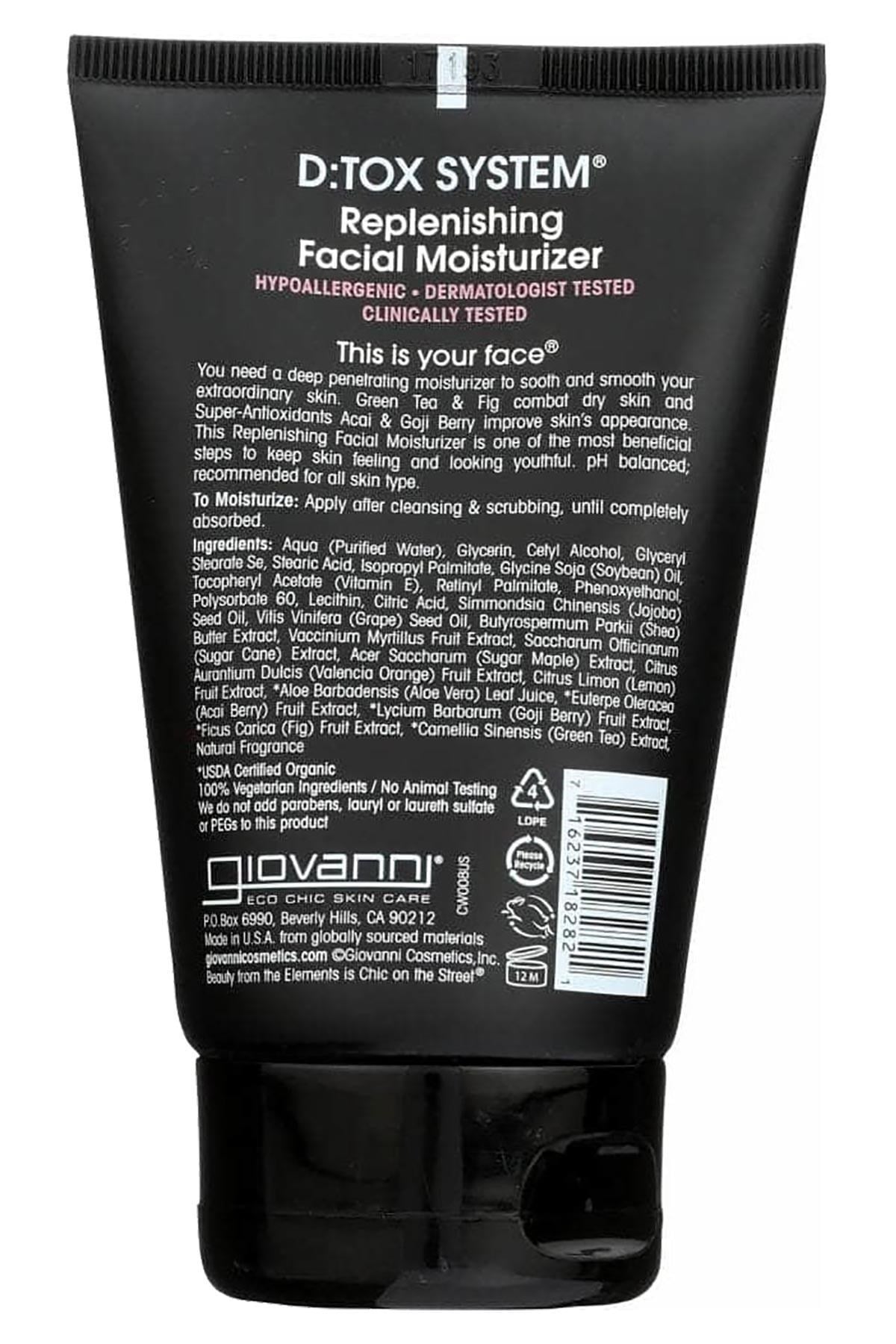 Giovanni D:TOX System Nemlendirici Yüz Kremi 118ML